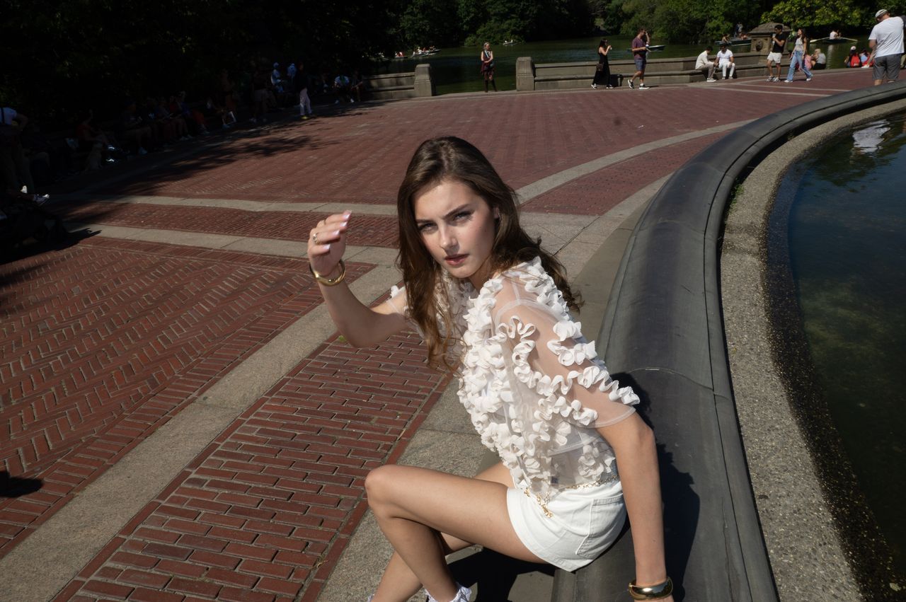 Mia Fantalin photographed at Bethesda Terrace, Central Park